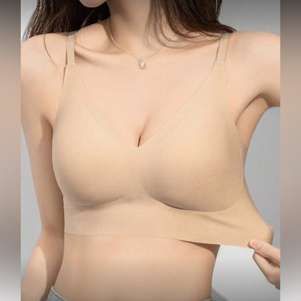 Women's Camel Seamless Wireless Removable Padding  Bralette